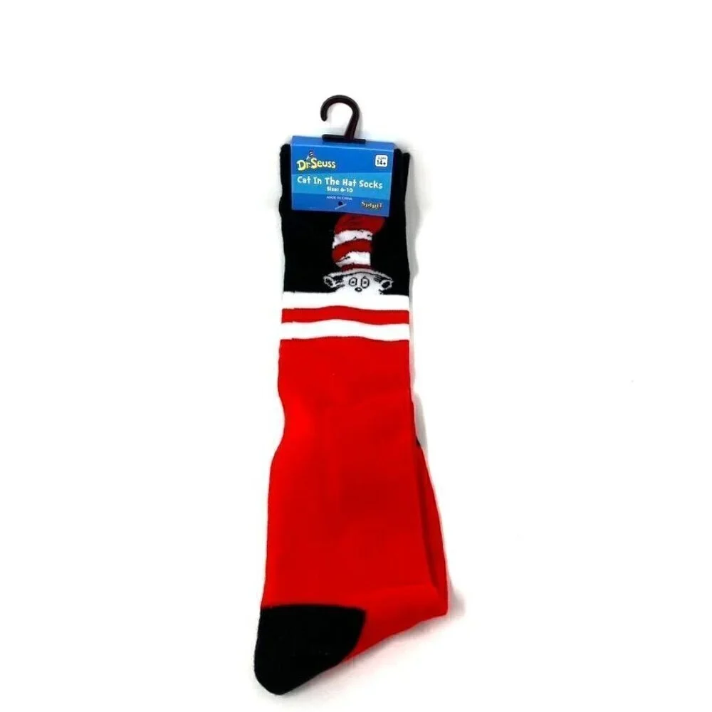 Dr. Seuss Red Cat in the Hat Knee High Socks
